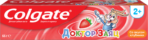 Изображение товара Зубная паста Colgate Доктор Заяц со вкусом клубники (50мл)