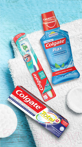 Изображение товара Ополаскиватель для полости рта Colgate Plax освежающая мята (250мл)