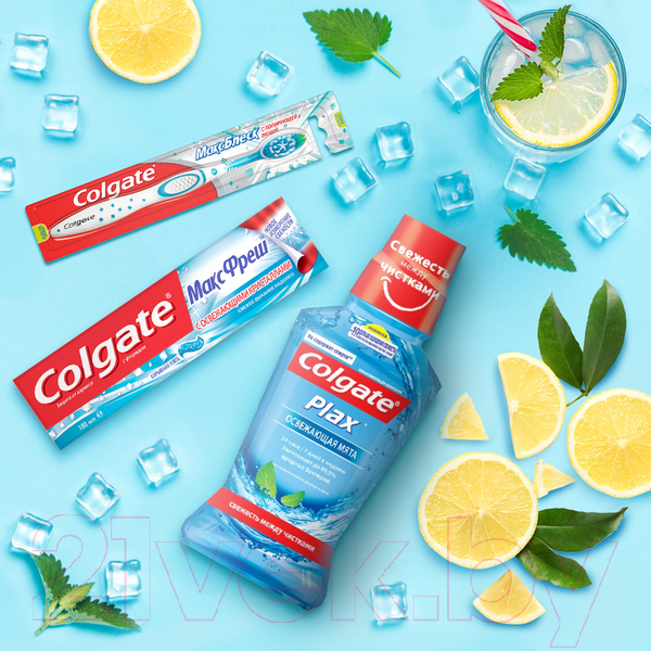 Изображение товара Ополаскиватель для полости рта Colgate Plax освежающая мята (250мл)