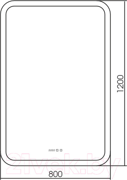 Изображение товара Зеркало Silver Mirrors Стив 80x120 / LED-00002343