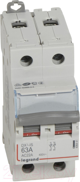 Изображение товара Выключатель нагрузки Legrand DX3 2П 63A / 406441