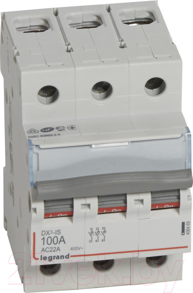 Изображение товара Выключатель нагрузки Legrand DX3 3П 100A / 406469