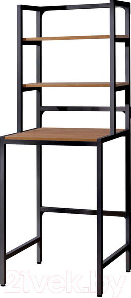 Изображение товара Стеллаж Millwood Венеция 70x60x181.8 (дуб табачный Craft/металл черный)