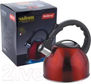 Изображение товара Чайник со свистком Mallony MAL-042-R / 910090 (красный)