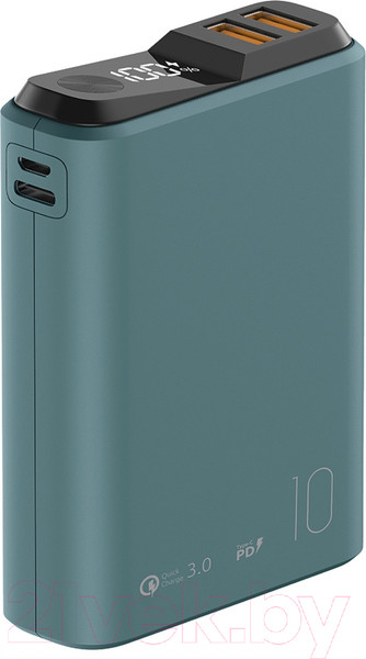 Изображение товара Портативное зарядное устройство Olmio QS-10 10000mAh / 039185 (зеленый)