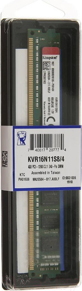 Изображение товара Оперативная память DDR3 Kingston KVR16N11S8/4WP
