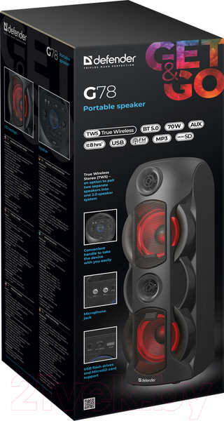 Изображение товара Портативная акустика Defender G78 / 65178