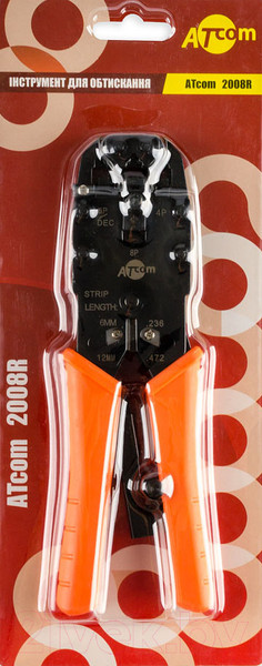 Изображение товара Инструмент обжимной ATcom 2008R / AT3787 (RJ45, RJ11)