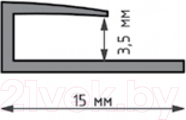 Изображение товара Профиль для стеновой панели Grace Стартовый для ПВХ панелей L-mini 4мм (3м)