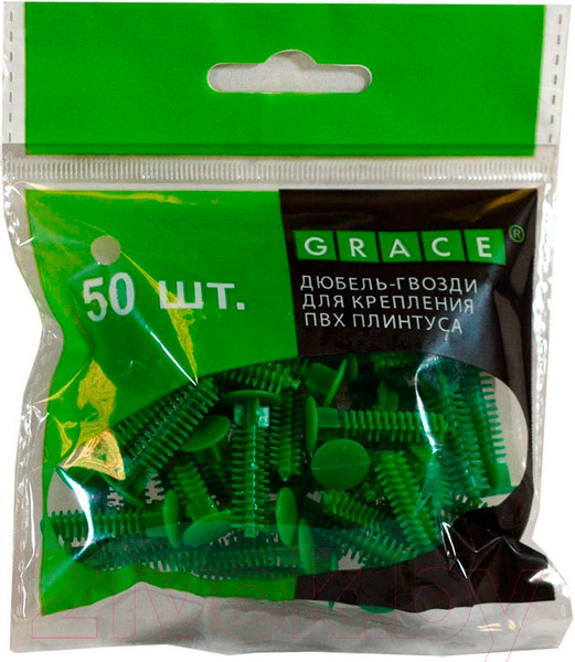 Изображение товара Набор для монтажа плинтуса Grace Дюбель-гвоздь (50шт)