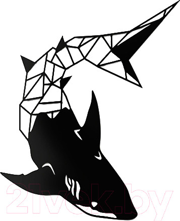 Изображение товара Декор настенный Arthata Акула 50x70-B / 123-1 (черный)