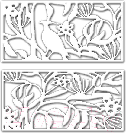 Изображение товара Декор настенный Arthata Терновый куст 95x105-V / 124-2 (белый)
