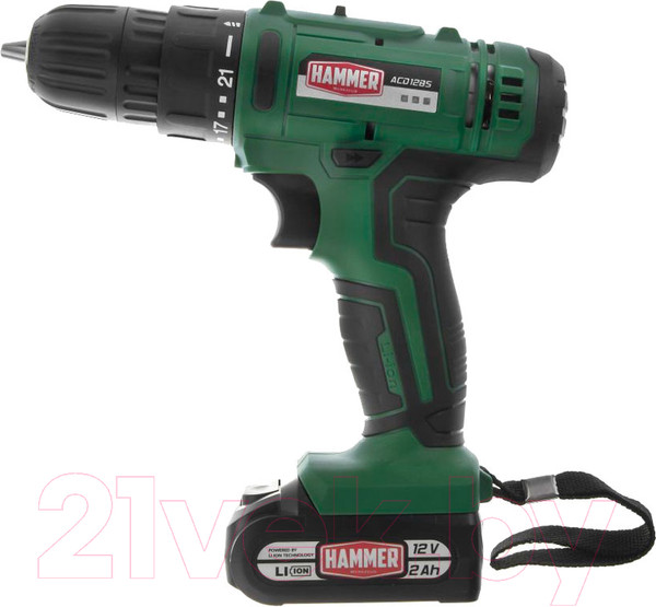 Изображение товара Аккумуляторная дрель-шуруповерт Hammer Flex ACD12BS (680327)