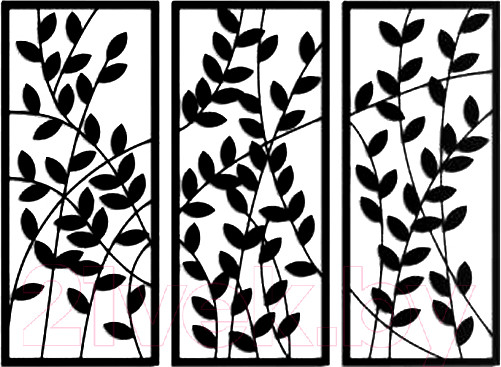 Изображение товара Декор настенный Arthata Плющ 50x85-B / 125-3 (черный)