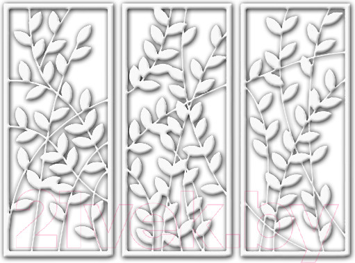 Изображение товара Декор настенный Arthata Плющ 95x145-V / 125-3 (белый)