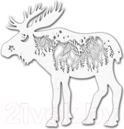 Изображение товара Декор настенный Arthata Лось 60x60-V / 127-1 (белый)