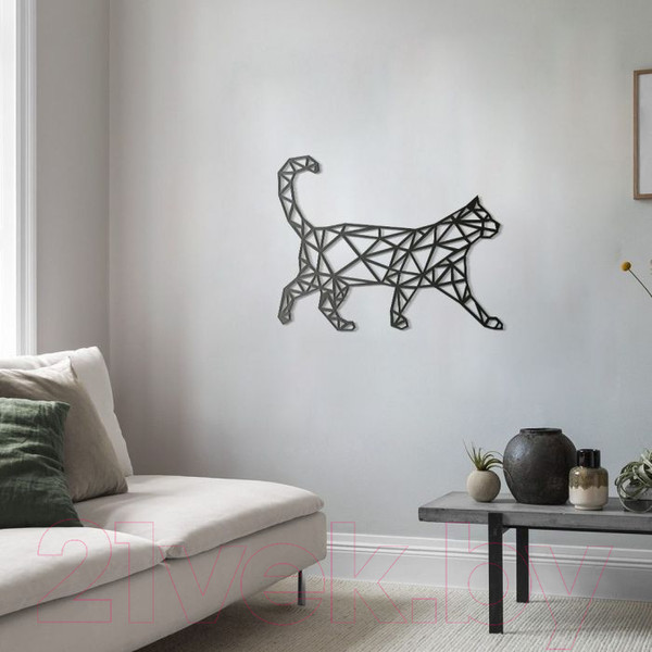 Изображение товара Декор настенный Arthata Кот на прогулке 30x40-B / 131-1 (черный)