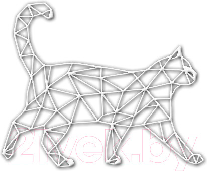 Изображение товара Декор настенный Arthata Кот на прогулке 60x80-V / 131-1 (белый)