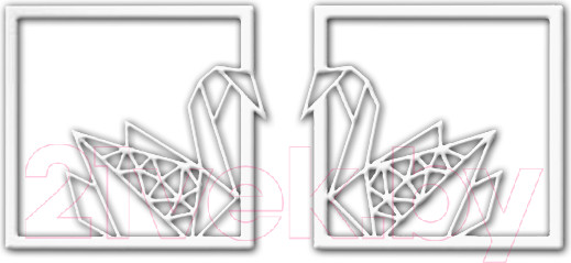 Изображение товара Декор настенный Arthata Лебеди 50x115-V / 133-2 (белый)