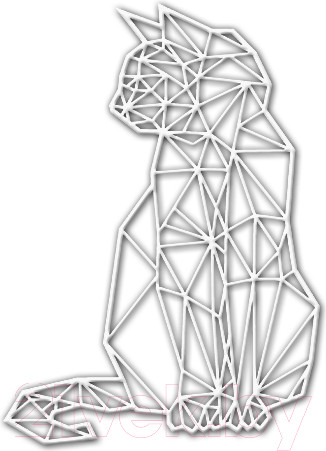 Изображение товара Декор настенный Arthata Кот на солнышке 60x80-V / 130-1 (белый)