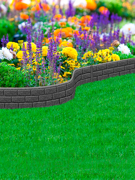 Изображение товара Бордюр садовый Multy Home Bricks EU5000164 (серый)