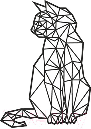 Изображение товара Декор настенный Arthata Кот на солнышке 50x70-B / 130-1 (черный)