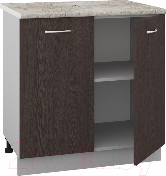 Изображение товара Шкаф-стол кухонный Кортекс-мебель Корнелия Лира НШ80р (венге/марсель)
