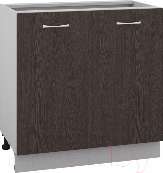 Изображение товара Шкаф-стол кухонный Кортекс-мебель Корнелия Лира НШ80р без столешницы (венге)