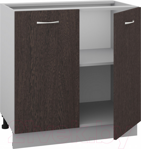Изображение товара Шкаф-стол кухонный Кортекс-мебель Корнелия Лира НШ80р без столешницы (венге)