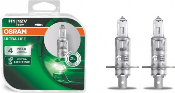 Изображение товара Комплект автомобильных ламп Osram H1 64150ULT-HCB