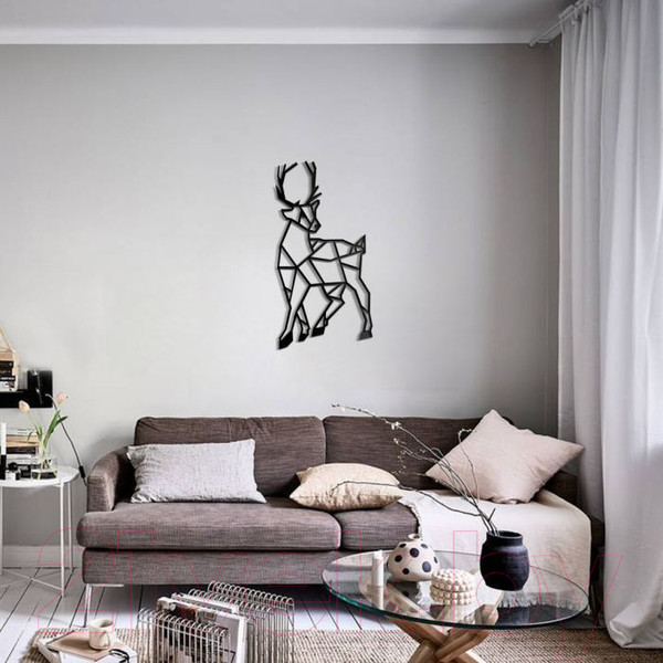 Изображение товара Декор настенный Arthata Горный козел 50x70-B / 135-1 (черный)