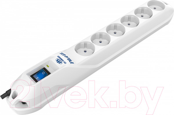 Изображение товара Сетевой фильтр Pilot GL (3м, 6 розеток, белый)