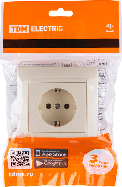 Изображение товара Розетка TDM Лама SQ1815-0123 (слоновая кость)