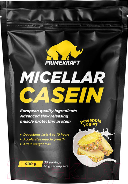 Изображение товара Протеин Prime Kraft Micellar Casein Ананасовый йогурт (900г)