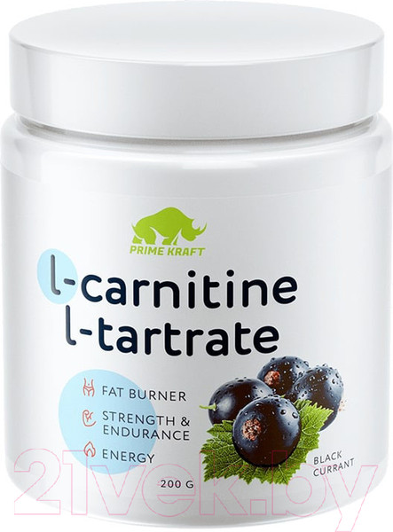 Изображение товара Жиросжигатель Prime Kraft L-Tartrate (200г, черная смородина)