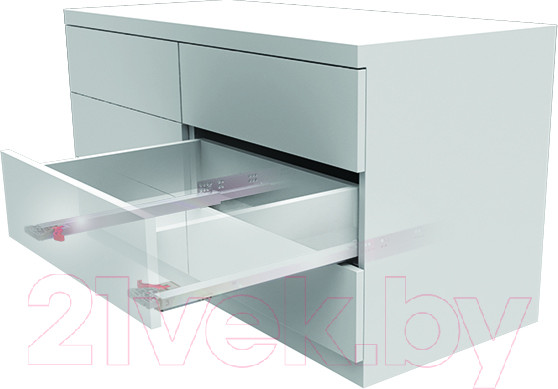 Изображение товара Комплект направляющих мебельных Samet Smart Slide / 127240234 (полного выдвижения с доводчиком 400мм)