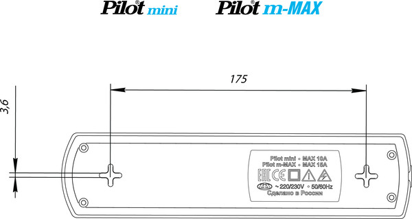 Изображение товара Сетевой фильтр Pilot m-MAX (3м, 4 розетки, серый)