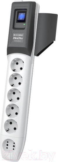 Изображение товара Сетевой фильтр Pilot Pro (1.8м, 6 розеток, серый)
