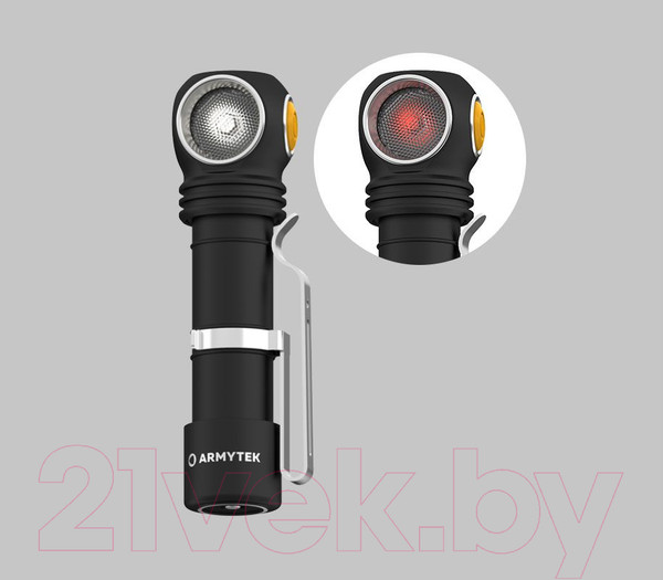 Изображение товара Фонарь Armytek Wizard C2 WR Magnet USB / F06901C (белый/красный)