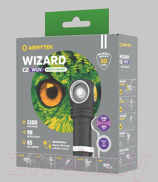 Изображение товара Фонарь Armytek Wizard C2 MUV / F08901UF (белый)