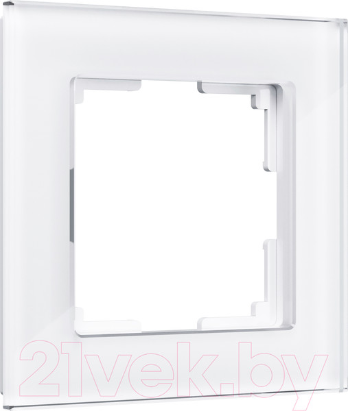 Изображение товара Рамка для выключателей и розеток Werkel W0011101 / a051192 (белый/стекло)