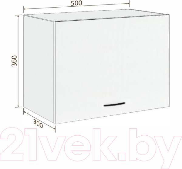 Изображение товара Шкаф под вытяжку Кортекс-мебель Корнелия Экстра ВШГ50-1г-360 (дуб сонома)