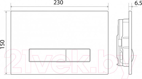 Изображение товара Кнопка для инсталляции BelBagno BB021-GV-NERO.M