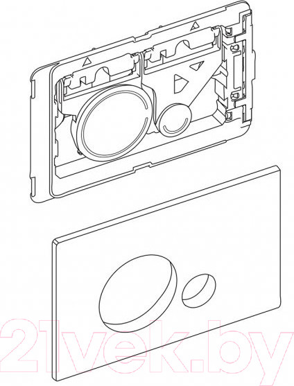 Изображение товара Кнопка для инсталляции BelBagno BB017-SR-NERO.M