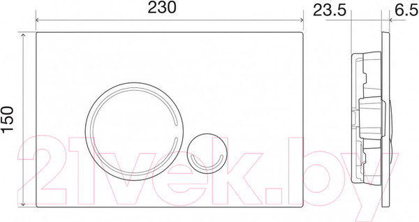 Изображение товара Кнопка для инсталляции BelBagno BB017-SR-NERO.M