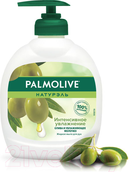 Изображение товара Мыло жидкое Palmolive Натурэль Интенсивное увлажнение. Олива и Увлажняющее молочко (300мл)