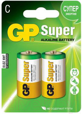 Изображение товара Комплект батареек GP Batteries Super LR14/C 14A-CR2 (2шт)