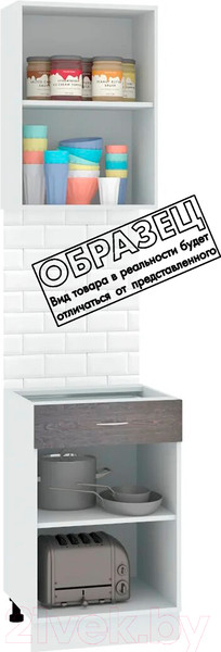 Изображение товара Комплект кухонных модулей Кортекс-мебель Корнелия Экстра 50р1ш2д без столешницы (дуб сонома/венге)