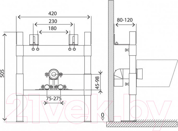 Изображение товара Инсталляция для унитаза BelBagno BB024-BD