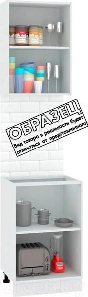 Изображение товара Комплект кухонных модулей Кортекс-мебель Корнелия Экстра 50р2д без столешницы (дуб сонома/венге)